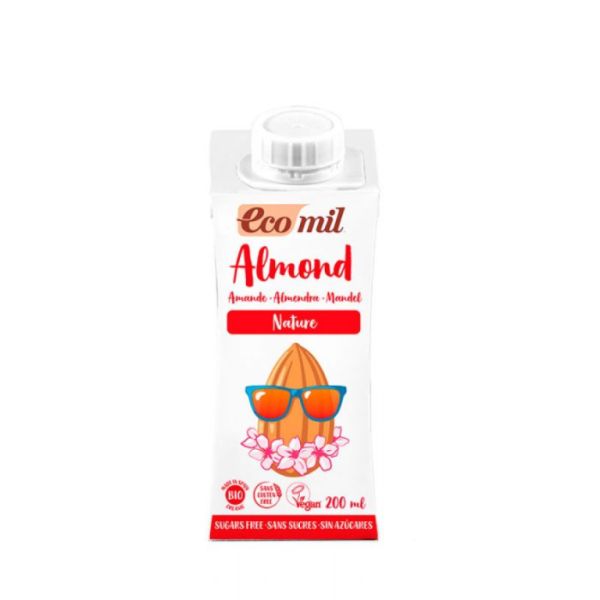 ECOMIL ALMOND NATURE BIO 200 ML - NUTRIOPS