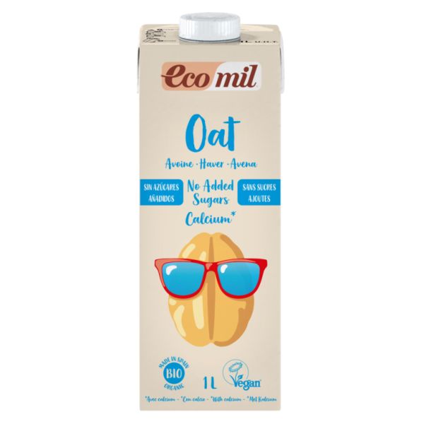 ECOMIL HAVER ZONDER TOEGEVOEGDE SUIKER CALCIUM BIO 1 L