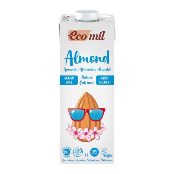 Ecomil Almond Nature Cálcio Sem Açúcar 1 L