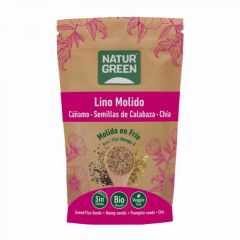 Buy NATURGREEN GROUND FLAX, HEMP, PUMPKIN AND CHIA BIO 225 GR By 4,76€