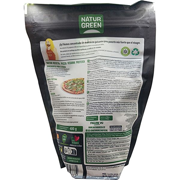 BIO pea protein 500 gr. - NATURGREEN Img 3