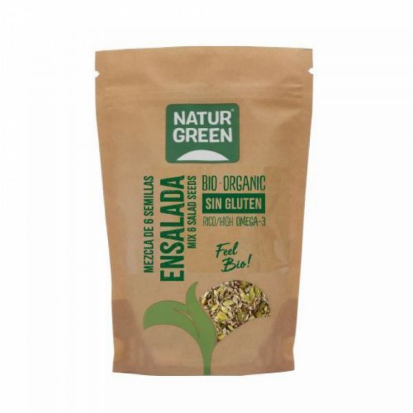 MEZCLA 6 SEMILLAS ENSALADA BIO 450GR - NATURGREEN