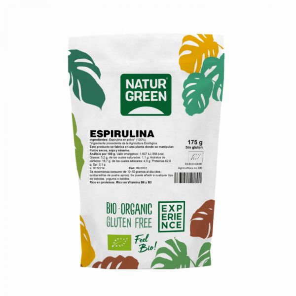 BIOLOGISCHE SPIRULINA 175 GR - NATURGREEN