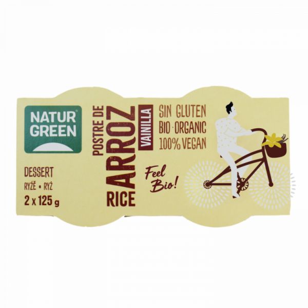 POSTRE ARROZ VAINILLA 2 x 125 GR - NATURGREEN