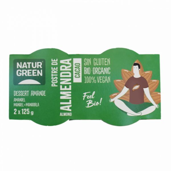 CHOCOLADE AMANDELDESSERT 2 x 125 GR - NATURGREEN