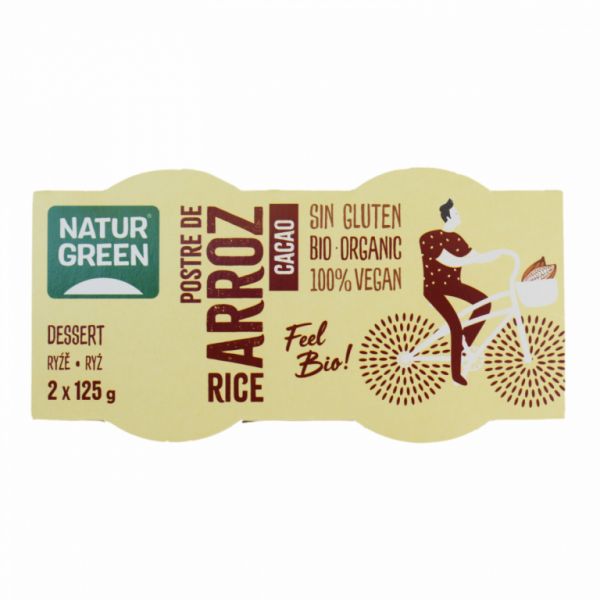 DESSERT DE RIZ AU CHOCOLAT 2 x 125 GR - NATURGREEN