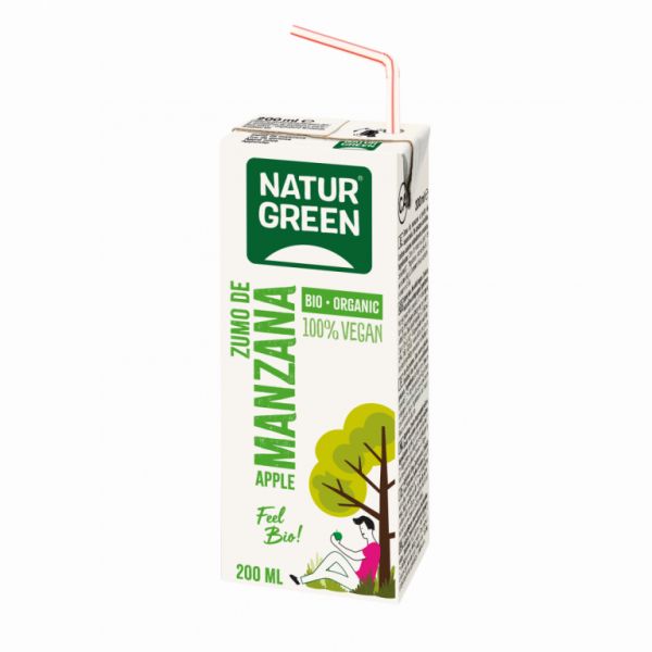 PACOTE DE SUCO DE MAÇÃ 3 x 200 ML - NATURGREEN