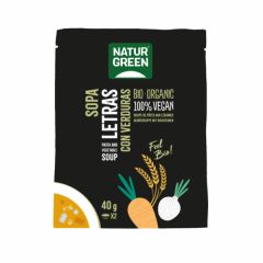 Buy NATURGREEN LETTER SOUP WITH VEGETABLES BIO 40 GR By 1,99€