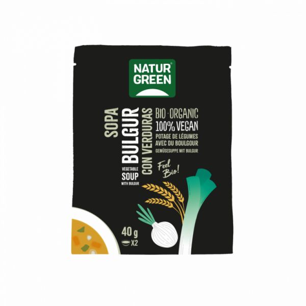 SOPA BULGUR COM VEGETAIS BIO 40 GR - NATURGREEN