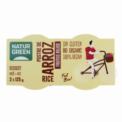 Comprar NATURGREEN POSTRE ARROZ FRUTOS ROJOS BIO 2 x 125 GR Por 2,69€