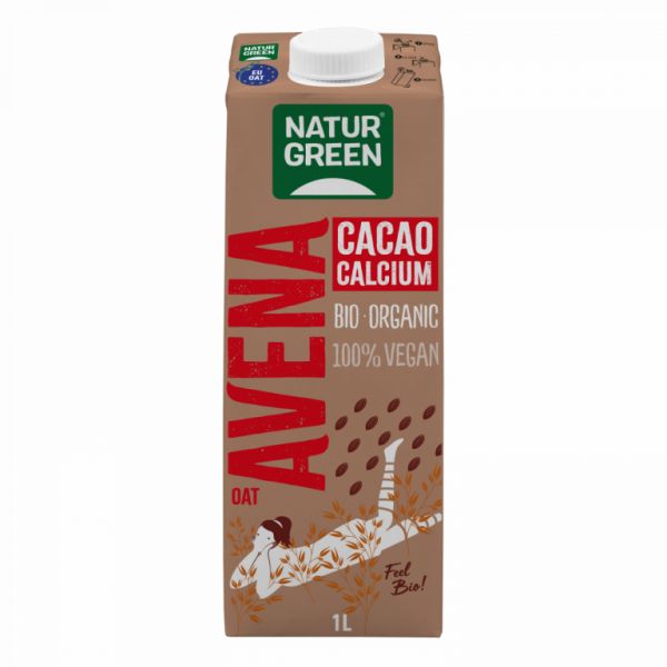 BEBIDA AVENA CACAO CALCIO BIO 1 LITRO - NATURGREEN