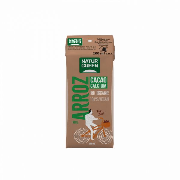 BOISSON DE RIZ CACAO CALCIUM 200 ML - NATURGREEN