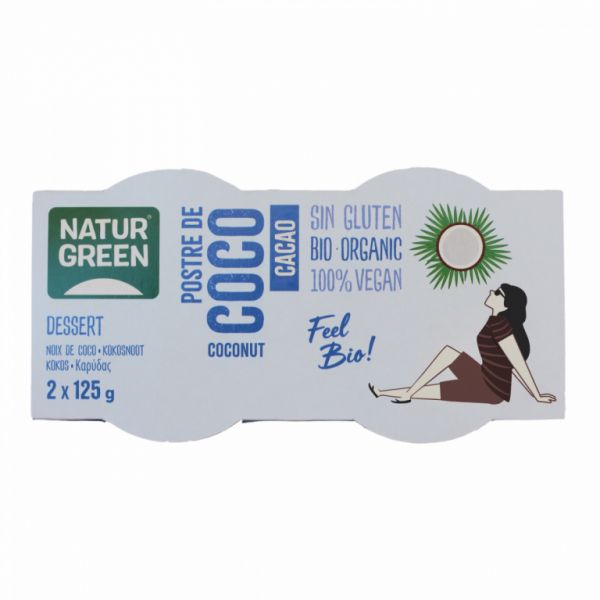 BIO COCO CACAO DESSERT 2 X 125 GR - NATURGREEN