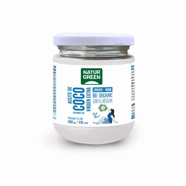 Aceite Coco Virgen Bio 200 gr - NATURGREEN