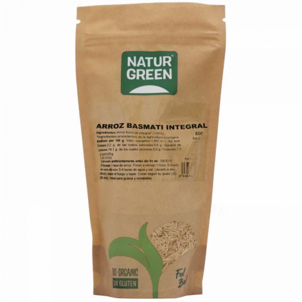 ARRÒS BASMATI INTEGRAL BIO 500 GR - NATURGREEN