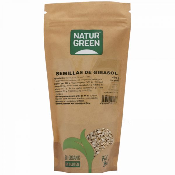 BIO SEMENTE DE GIRASSOL 450 Gramas - NATURGREEN