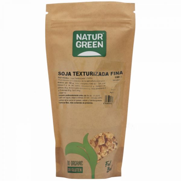 BIO FIJNE GETEXTUREERDE SOJA 150 Gram - NATURGREEN