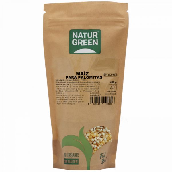 BIO POPCORN CORN 400 Grams - NATURGREEN