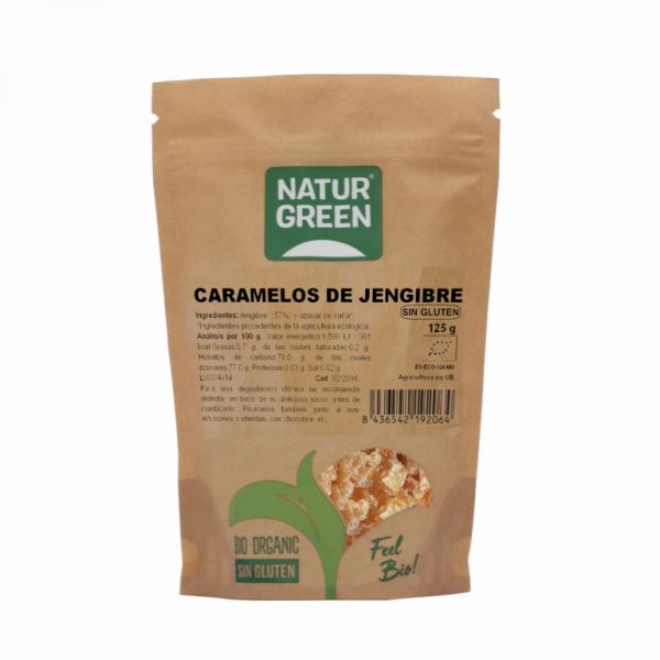 CARAMELLE ALLO ZENZERO 125 Grammi - NATURGREEN