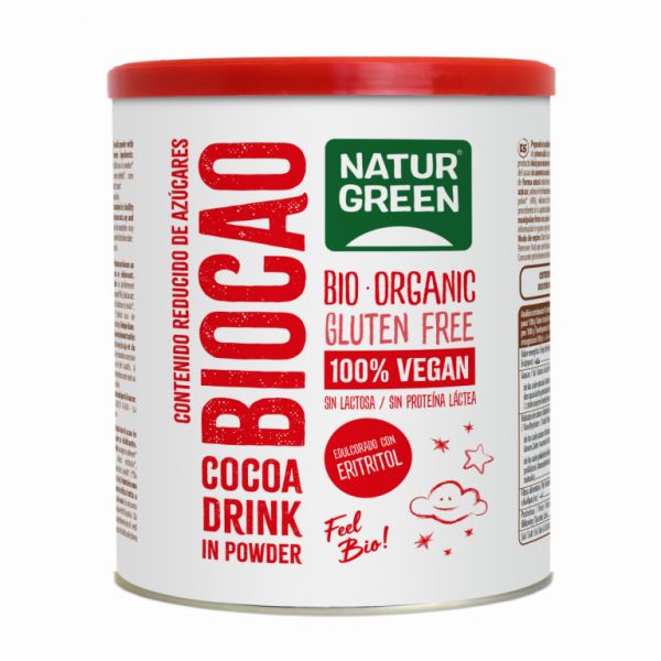 BIOCAO REDUCED IN SUGAR BIO 400 Grams - NATURGREEN