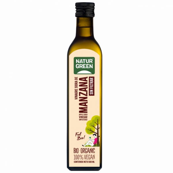 VINAGRE DE SIDRA DE MANZANA SIN FILTRAR BIO 500 Ml