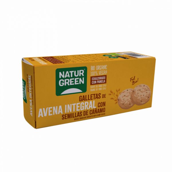 BISCOTTO INTEGRALE DI AVENA E CANAPA BIO 140 Grammi