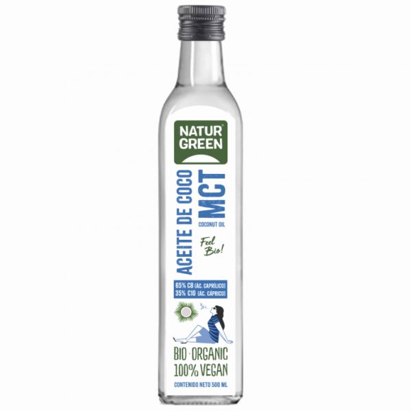 Aceite de coco MCT BIO 500 Mililitros - NATURGREEN