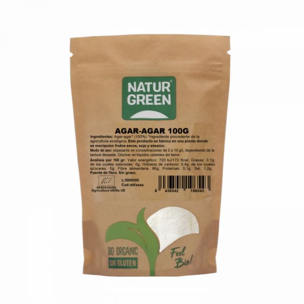 AGAR AGAR BIO 100 gramas - NATURGREEN