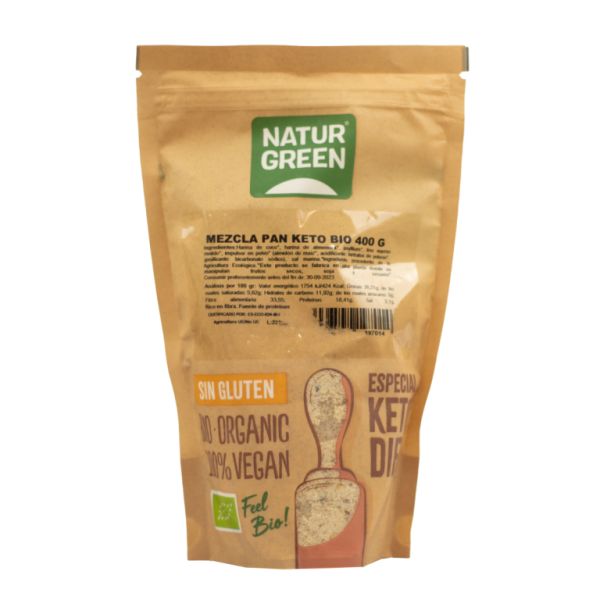 NATURGREEN MEZCLA PAN KETO 400gr - NATURGREEN