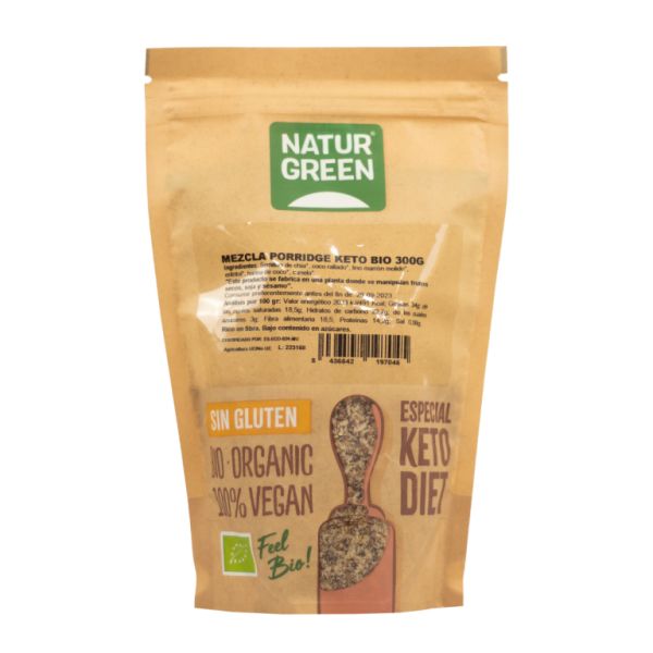 NATURGREEN MEZCLA PORRIDGE KETO 300gr - NATURGREEN