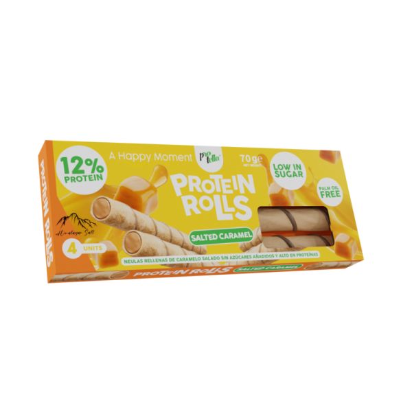 PROTEIN ROLLS SALTED CARAMEL 70gr 14% PROTEIN