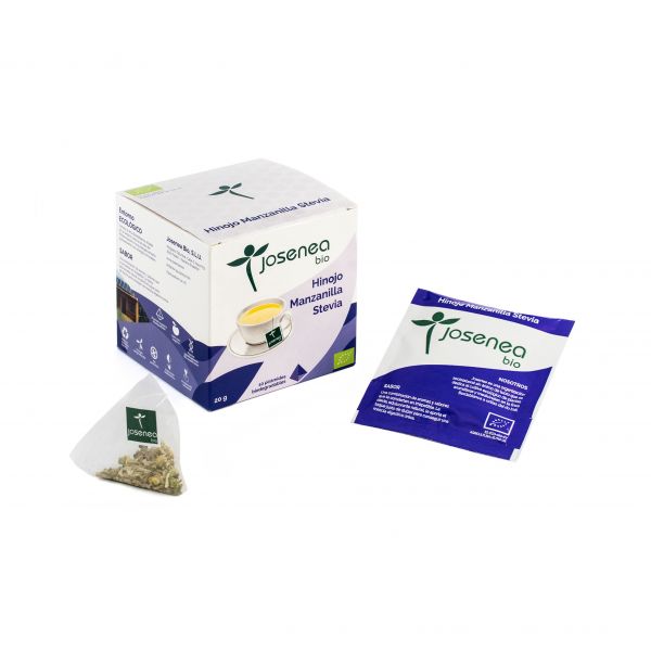 Fennel - Chamomile - Stevia Bio Box of 10 enveloped pyramids