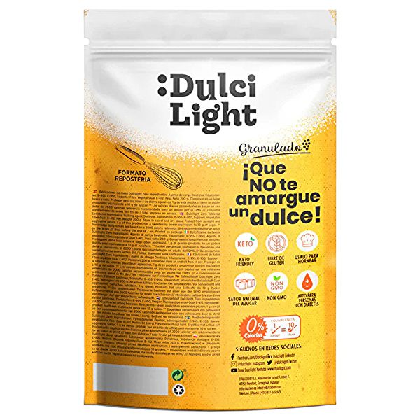 Sucralosa Zero Doypack 200 g - DULCILIGHT Img 2