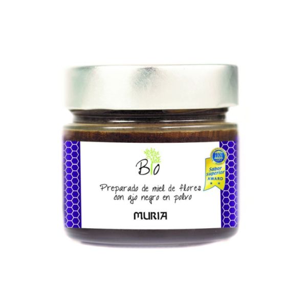 Preparado Miel Flores con Ajo negro Polvo Bio 250 g