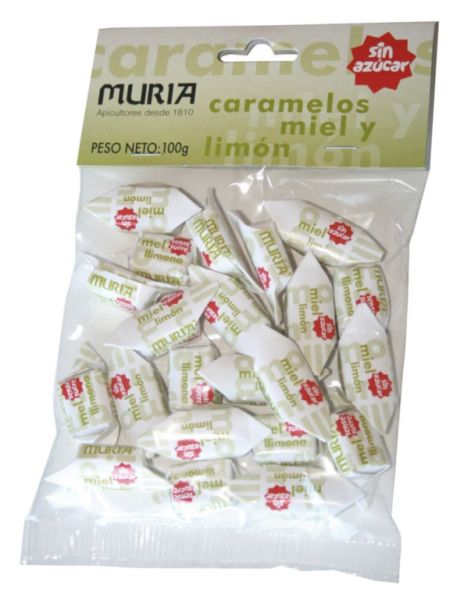 Caramelos Sin Azúcar Miel y limón 100 g - MURIA