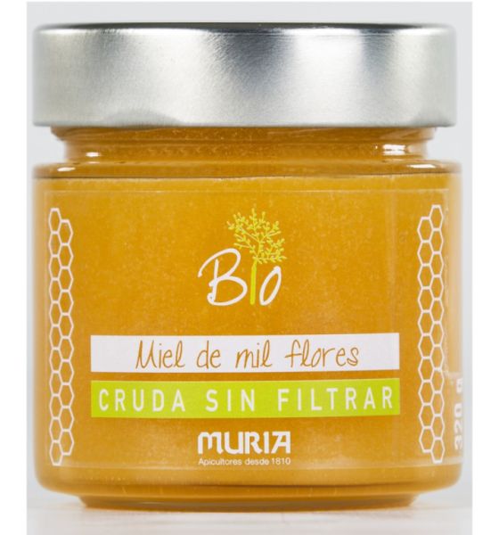 Mel de flores orgânico não filtrado cru 320 g