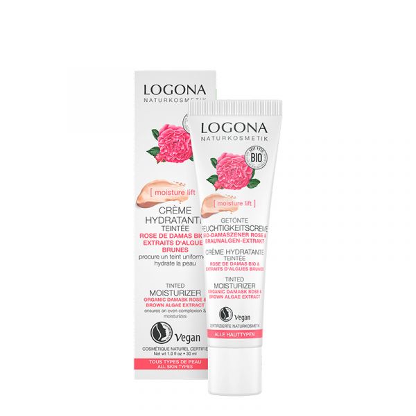 CREMA COLOR HIDRATANT ROSA DAMASCENA 30ml - LOGONA