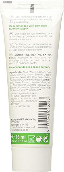 Dentifrice de soin quotidien à la menthe extra fraîche (sans fluorure) Img 2