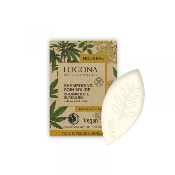 HEMP AND ELDERWOOD SOLID SHAMPOO 60gr - LOGONA