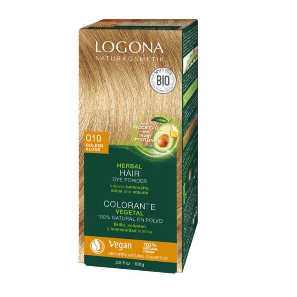 COLORAÇÃO VEGETAL 010 LOIRO DOURADO 2 x 50gr