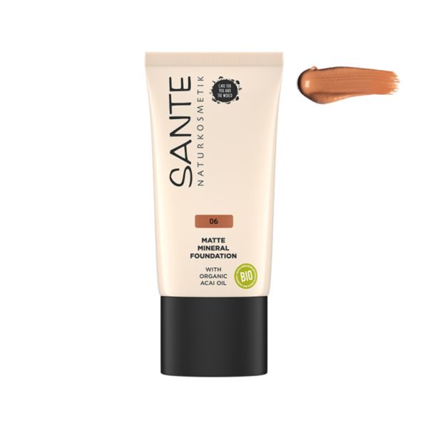 MAQUILLAJE FLUIDO MINERAL MATE 06 WARM CARAMEL 30m