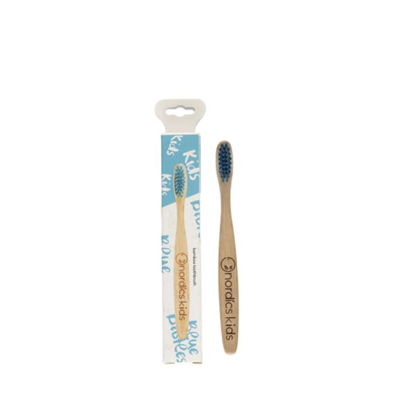 KIDS BAMBOO TOOTHBRUSH - BLUE - NORDICS