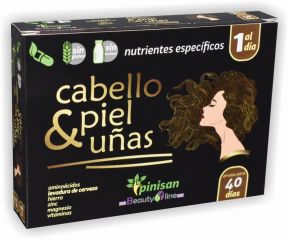 Buy PINISAN HAIR SKIN AND NAILS 40 CAPS By 10,25€