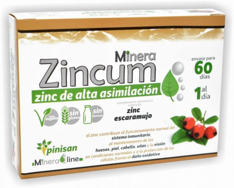 MINERALINE ZINCO 60 CAPS - PINISAN