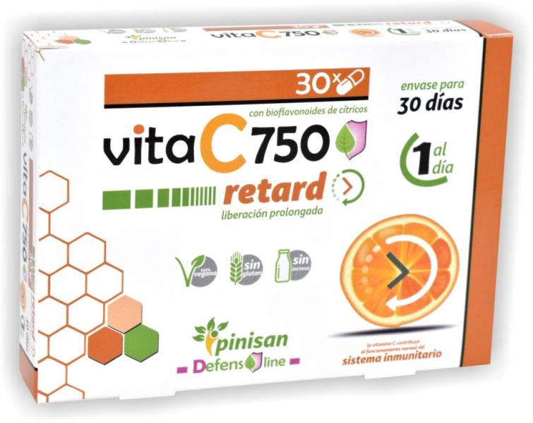 VITA C RETARD 750 MG 30 Cápsulas - PINISAN