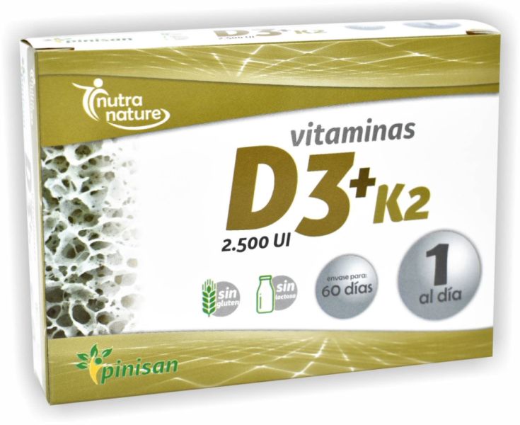 D3+K2 NUTRANATURE 60 Cápsulas - PINISAN