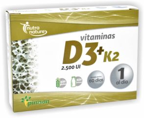 Comprar PINISAN D3+K2 NUTRANATURE 60 Cápsulas Por 9,90€