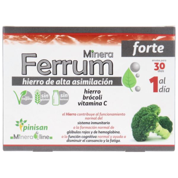 MINERALINE FERRUM FORTE 30 Cápsulas - PINISAN