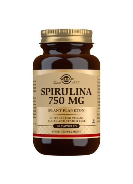 Espirulina Vegetariana 750 mg 80 Cápsulas Img 3