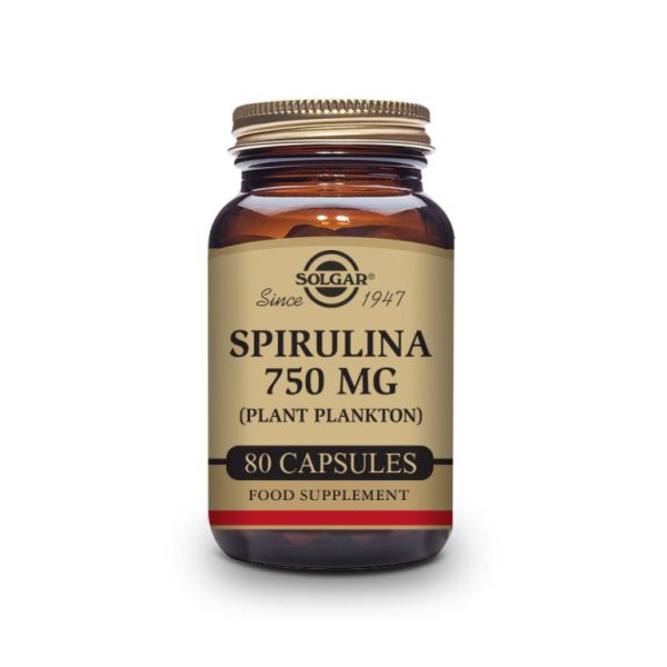 Espirulina Vegetariana 750 mg 80 Cápsulas